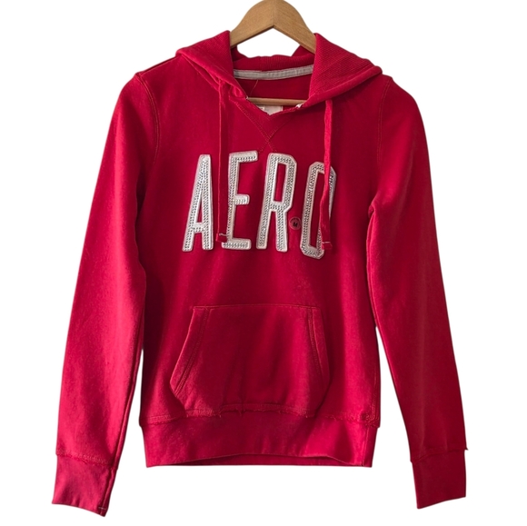Aeropostale Y2K New With Tag Women's Casual Hoodie Sweater Red Size Medium - Picture 1 of 13